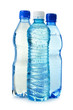Polycarbonate plastic bottle of mineral water isolated on white