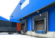 Trucks of a warehouse