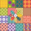 patchwork background with different patterns