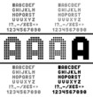 Vector pixel alphabet