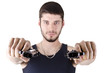 Man with guns
