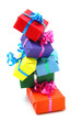 Turm aus Geschenkpäkchen