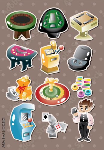 Vector: casino stickers casino stickers