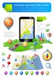 Navigation elements kit design template. Fully editable. Vector.