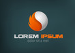 Sci-fi logo. IT, hi-tech, innovative company template