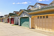 Row of parking garages