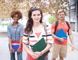 Happy group of college students