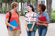 Happy group of college students