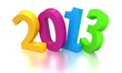 Illustration: 3D colorful 2013 text 3D colorful 2013 text