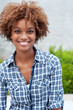 pretty african american college student