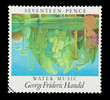 UK stamp featuring classical Water Music by Handel, circa 1986