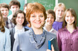 Teacher and students