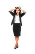 Isolated business woman