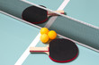 Table tennis rackets and balls