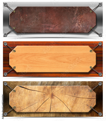 Illustration: Set of Horizontal Grunge Headers Set of Horizontal Grunge Headers