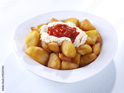 Photo: Patatas Bravas – Hot spicy fried potatoes Patatas Bravas – Hot spicy fried potatoes