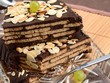 Kalter Hund Dessert mit Mandelblätter