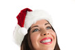 Christmas woman thinking