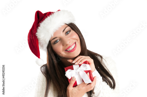 Photo: Smiling Christmas woman Smiling Christmas woman