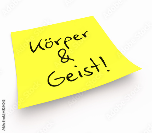 Illustration: Körper und Geist - Notizzettel Körper und Geist - Notizzettel