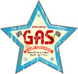 Vintage gas station sign, vector illustration