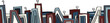 Red, White, and Blue patterned seamless rectangle border