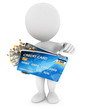 3d white people opens a credit card