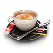 3d cup of coffee