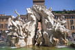 Berini fountain in Piazza Navona, Rome, Italy.