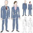 Business Suit Drawing Set