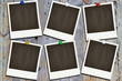 Photo: Polaroids an einer Holzwand Polaroids an einer Holzwand