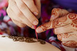 Henna art on woman's hand