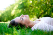 Woman relaxing outdoors