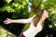 Woman enjoying nature outdoors