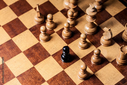 Photo: Chess racism Chess racism