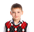 cute boy on white background