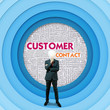 Business word cloud for business concept, Customer Contact