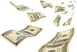 Money in the air.