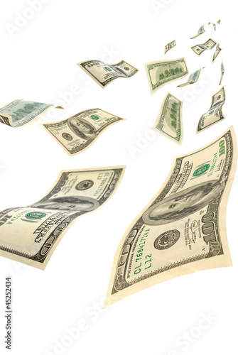 Illustration: Money in the air, vertical composition. Money in the air, vertical composition.