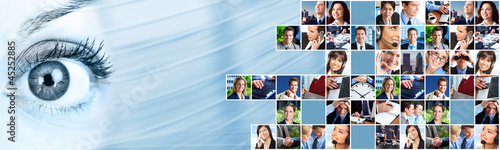 Photo: Business people team collage. Business people team collage.