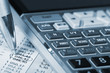 Calculator and a financial document.