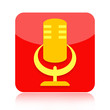 Golden microphone icon