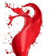 Colored paint splash isolated on white background
