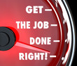 Speedometer Get the Job Done Rights Achieve Mission