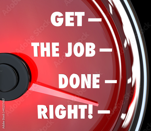 Illustration: Speedometer Get the Job Done Rights Achieve Mission Speedometer Get the Job Done Rights Achieve Mission