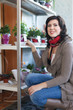 woman in  flower shop