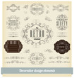 Vector set of calligraphic design elements