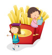 girls and french fries