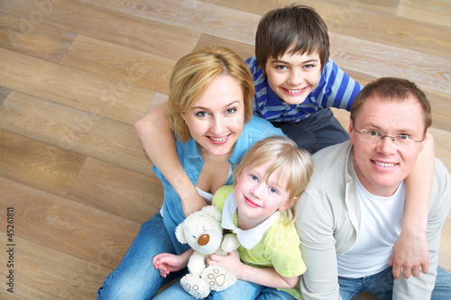 Photo: Family at home Family at home