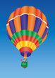 Vector: Heißluftballon - mit Brenner in Aktion Heißluftballon - mit Brenner in Aktion